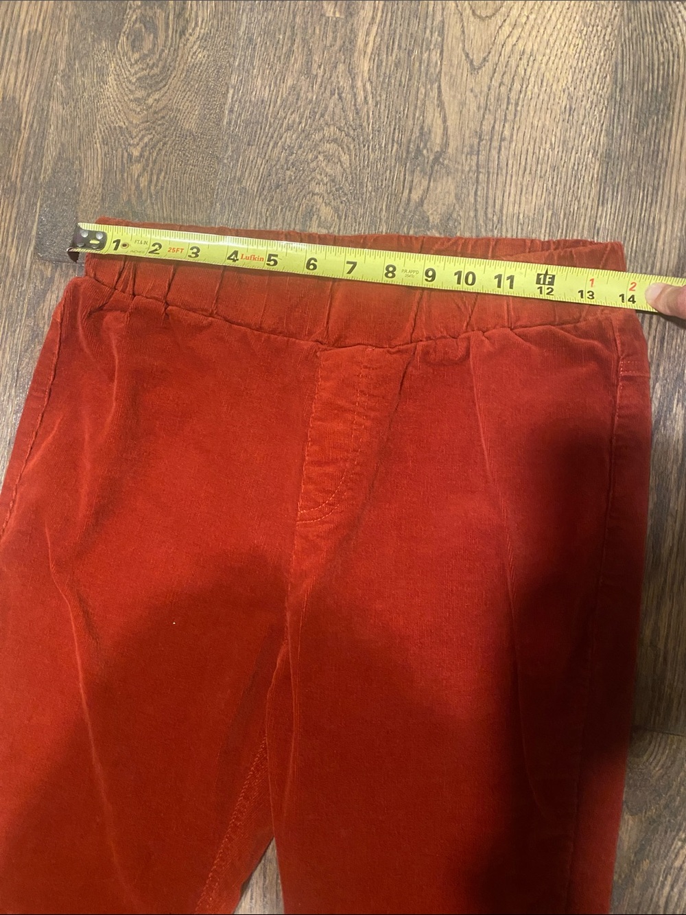 Rust Red Corduroy Flare Pants - Picture 5 of 6
